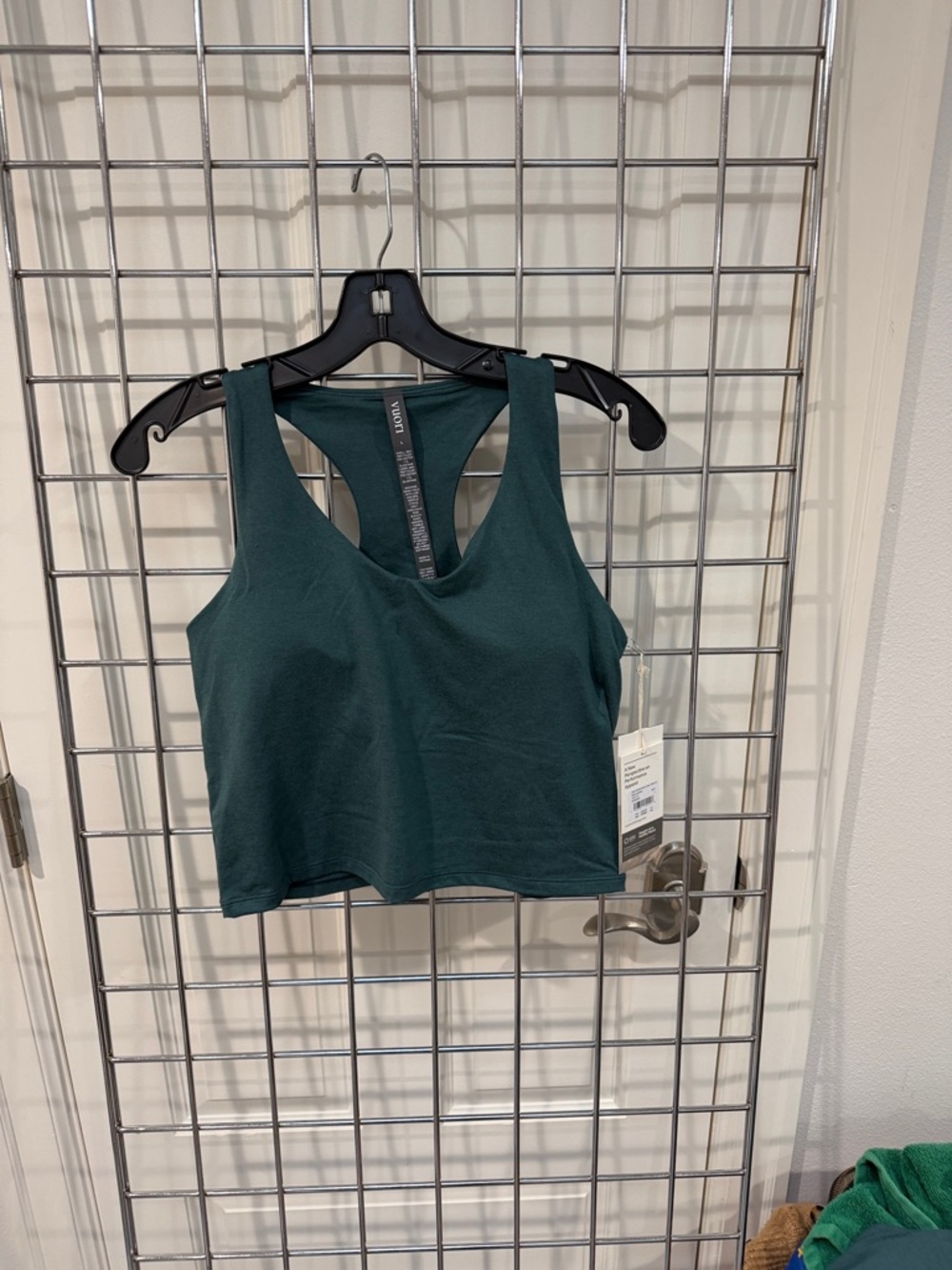 Vuori Forest Green Racerback Crop Tank